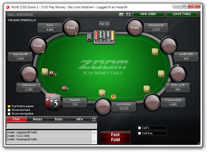 Fast-folding at PokerStars Zoom
