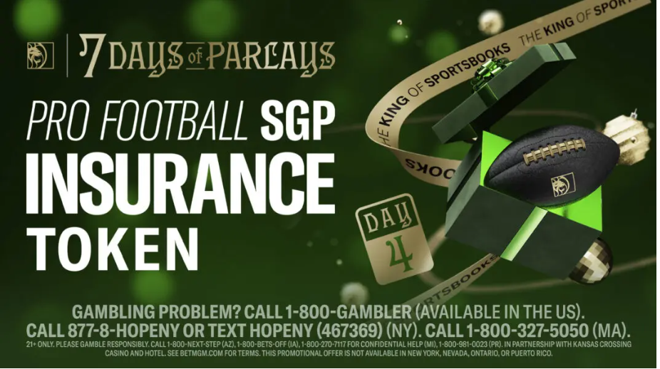 BetMGM Sportsbook Bonus Pro Football SGP Insurance