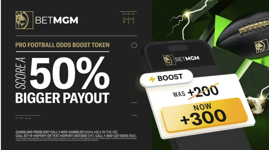 BetMGM Sportsbook Bonus Christmas GIft /></a></p>

	<p>This is a <em>7 Days of Parlays</em> promo, but BetMGM couldn’t leave sports fans hanging without on Christmas. Instead, the operator is rounding out the promo week with a super special gift for bettors — the most generous of all.</p>

	<p>The package contains the following: </p>

	<ul>
		<li>50% Pro Football Odds Boost Token</li>
		<li>50% <span class=