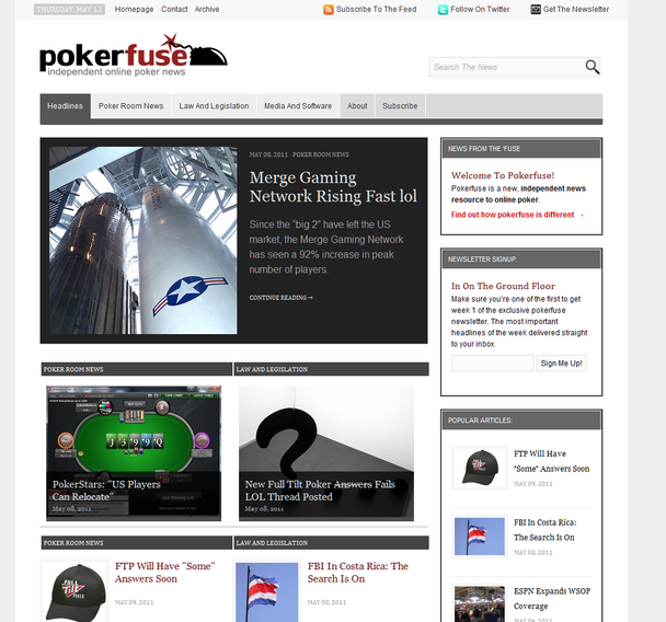 Pokerfuse v1 homepage
