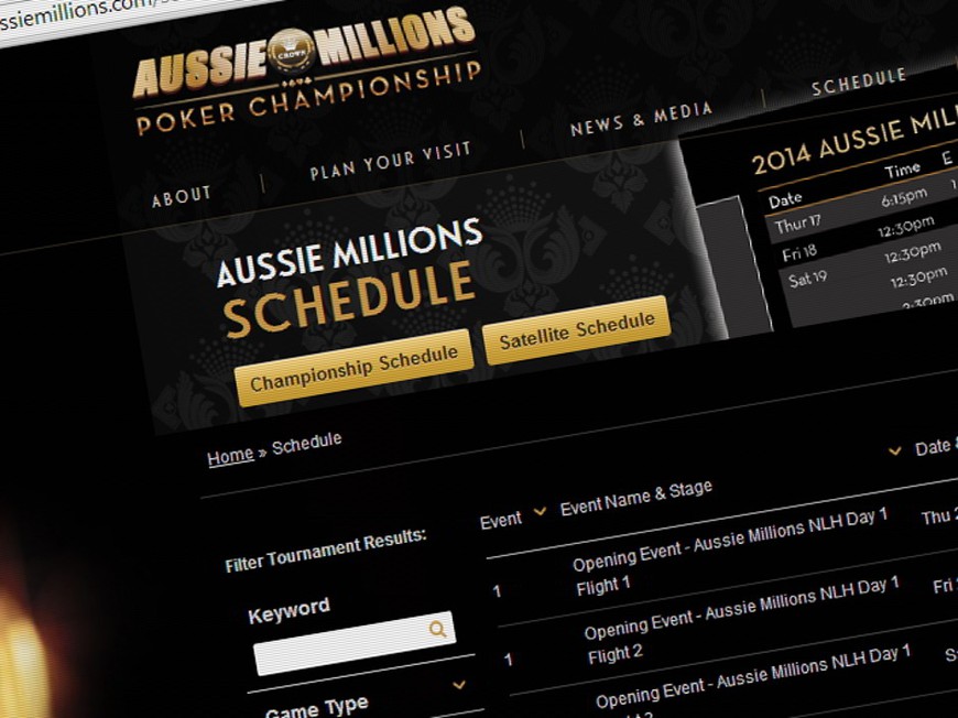 The 2014 Aussie Millions is Only Days Away