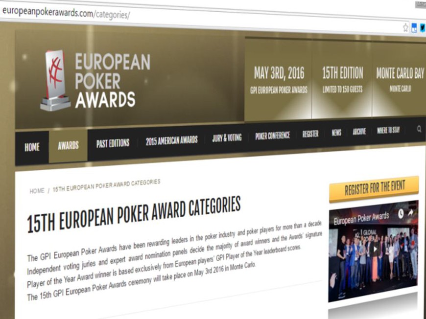 Nominees Announced for GPI European Poker Awards