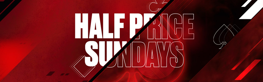 PokerStars Half Price Sunday Specials are Running This Weekend across US Network