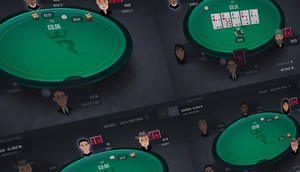 BetRivers Poker on four tables