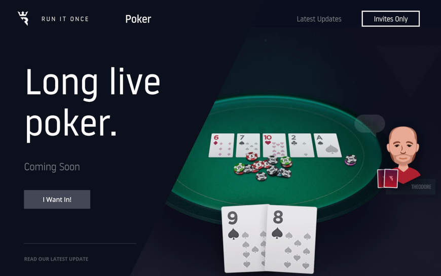 Run It Once Poker Takes Major Step Towards Launch