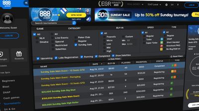 Half Price Sale Runs for 888poker Again This Weekend
