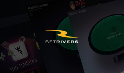 A Run It Once Poker and BetRivers logo symbolizing their partnership for US online poker.