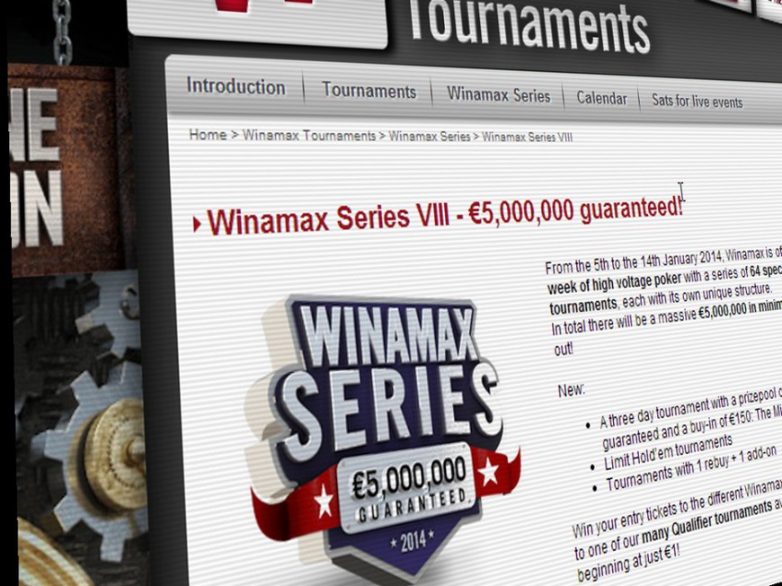 Winamax Series VIII: €5m Gtd, Starts January 5